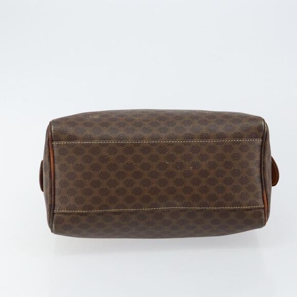 CELINE Macadam Canvas Hand Bag Pvc Leather Brown Gold - Picture 9 of 13